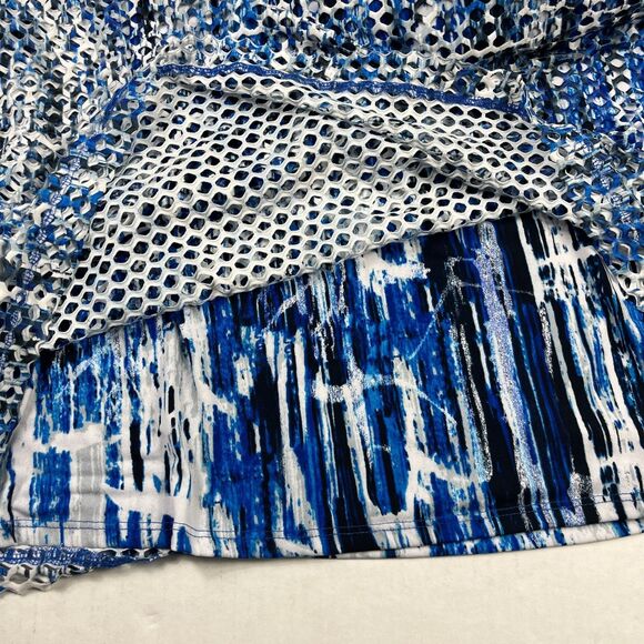 Ali Miles Tunic Shirt Abstract Print 3/4 Sleeve Wearable Art Casual Textured 1X - Picture 8 of 10